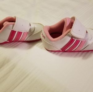 Size 1 white and pink velcro strap ADIDAS Shoes